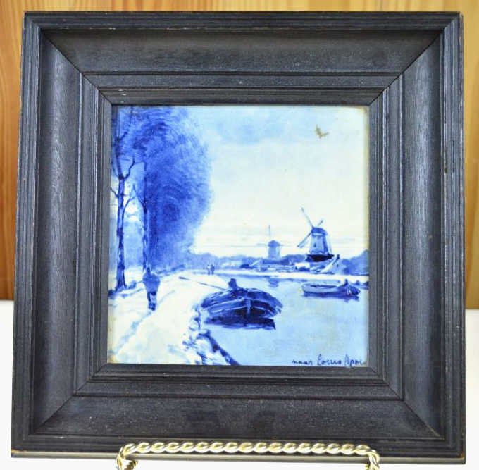 Framed Antique Delfts Tile (1 of 3)