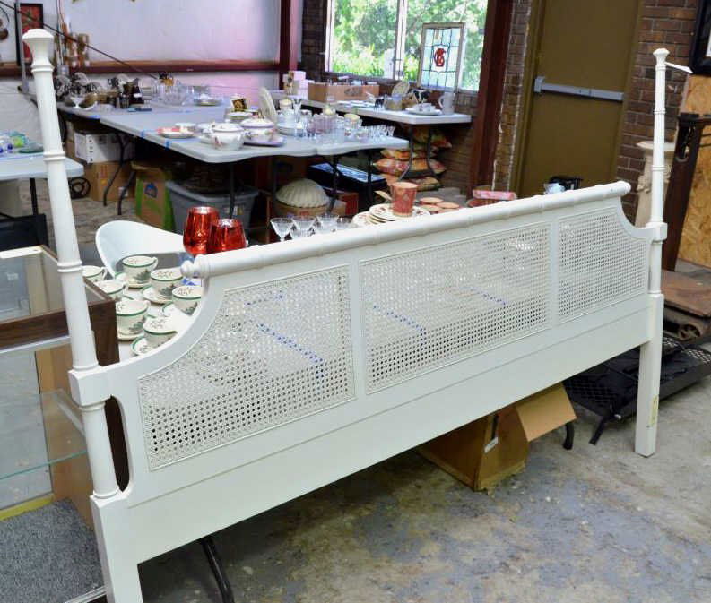 Painted, Caned King Headboard: 79" x 57"