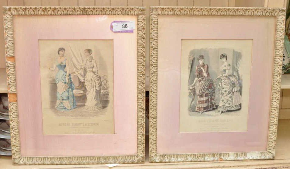 Pair of 19th Century French Fashion Prints (1 of 3)