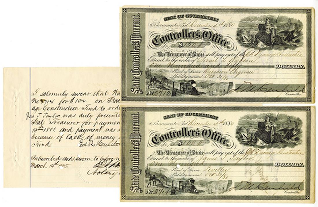 Controller's Office - Seat of Government, Lot of 2 (1 of 1)