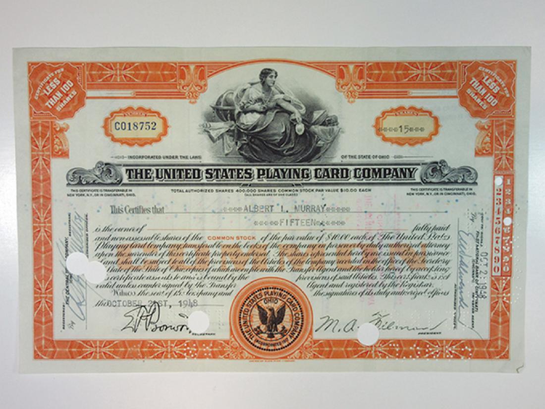 United States Playing Card Co., 1948 I/C Stock (1 of 1)