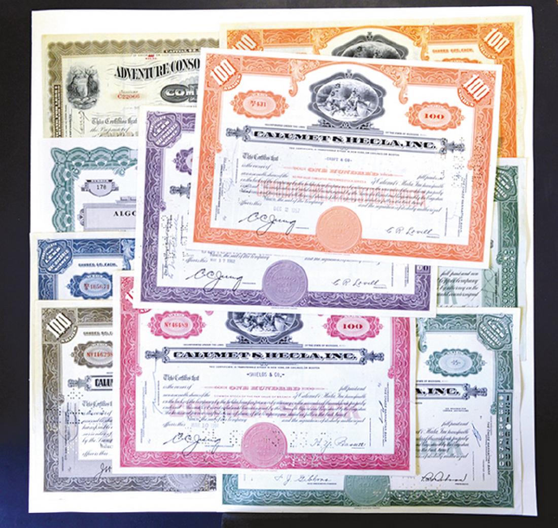 Assortment of Mining Stock Certificates, ca.1916-1960 (1 of 1)
