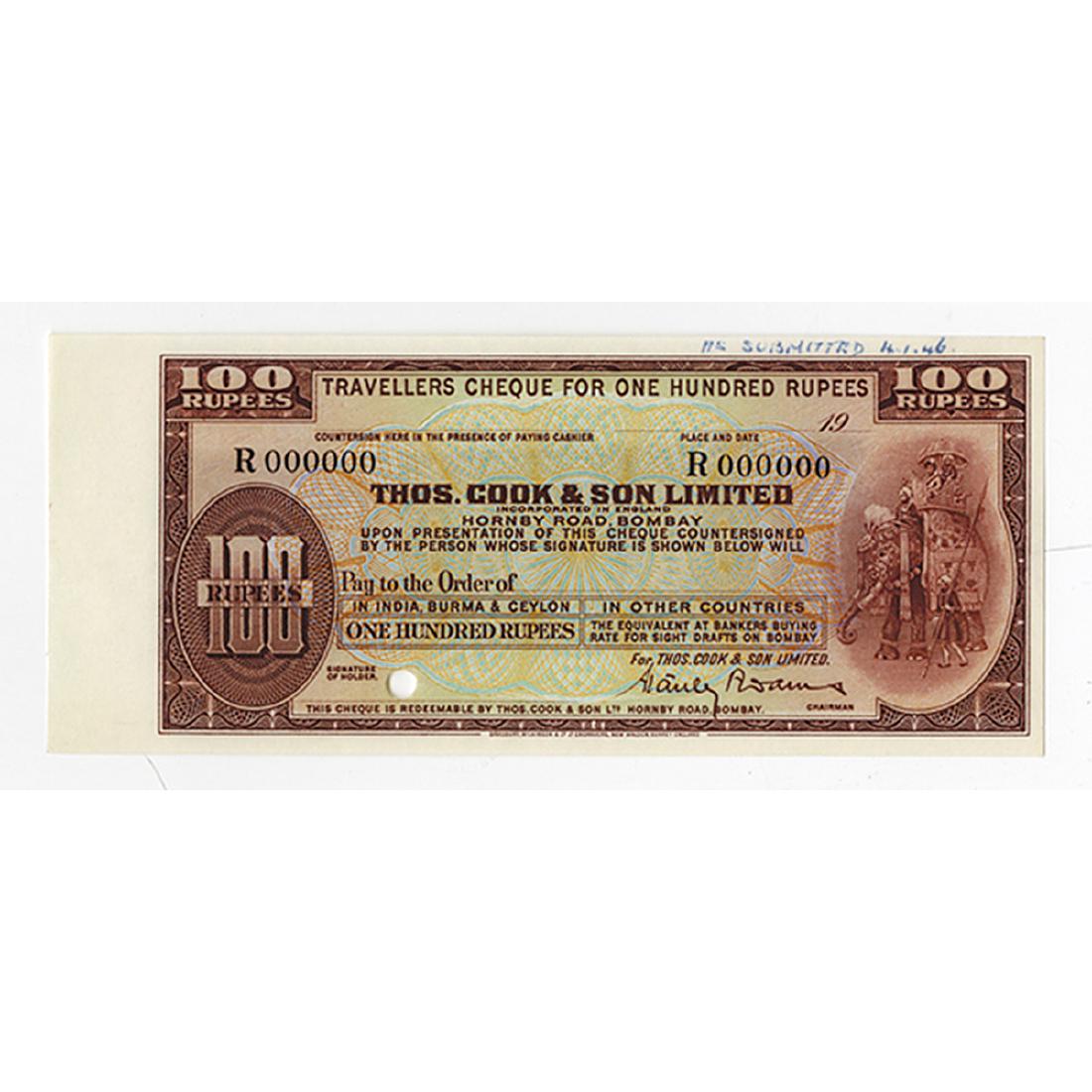 Thos. Cook & Son Ltd, Traveler's Check Proof (1 of 1)
