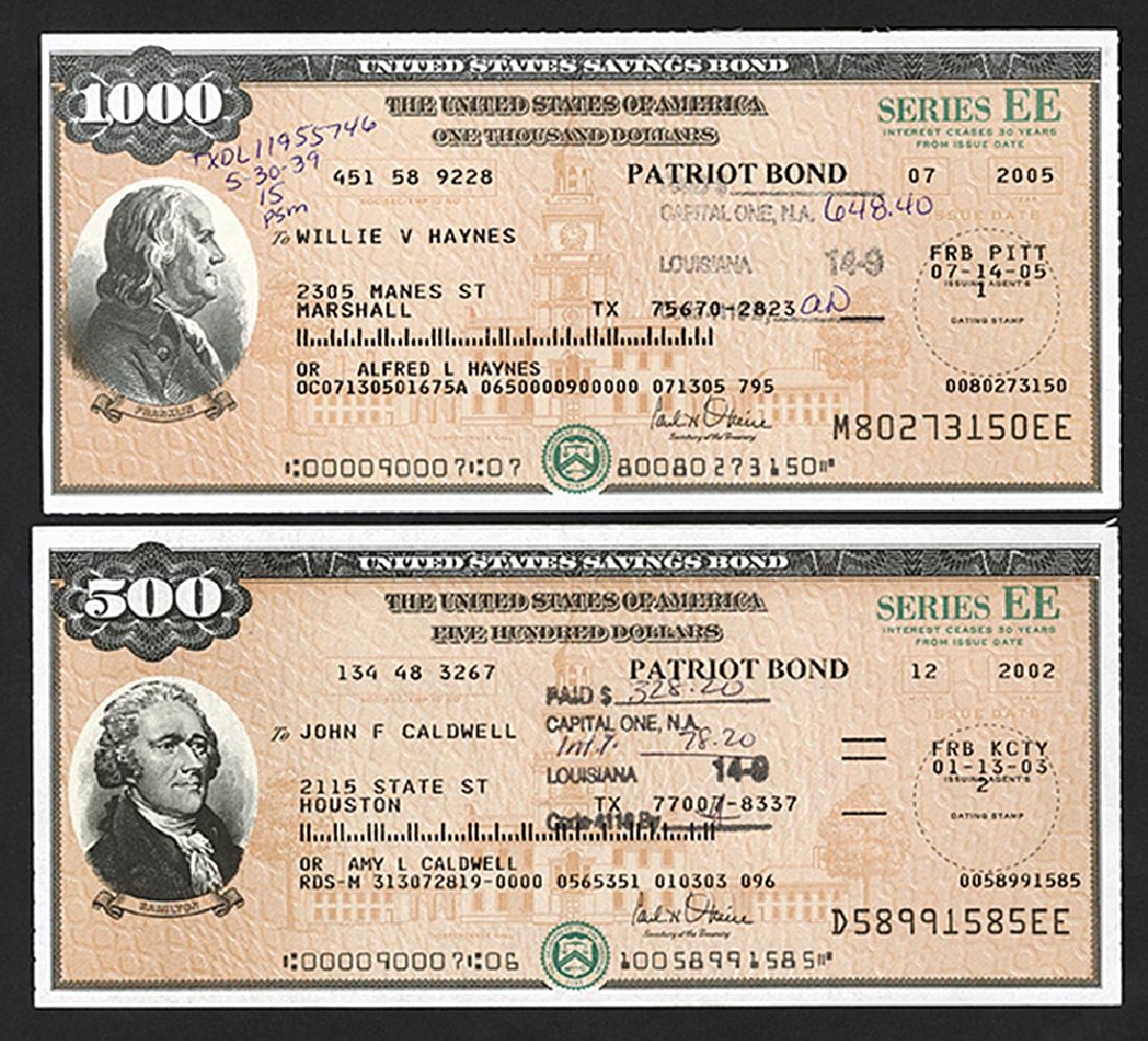 U.S. Savings Bond, Series EE "Patriot Bonds", ca.