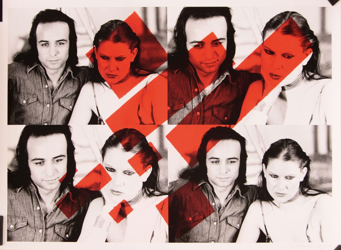 Katharina Sieverding* (1944): Motorkamera. BW-Farbdruck (Handabzug der Künstlerin). 66 x 91,5 cm. Auflage 50. Unten rechts handsigniert und datiert: Sieverding 74/2003, unten links nummeriert: 41/50. 1974/2003 Provenienz: Galerie
