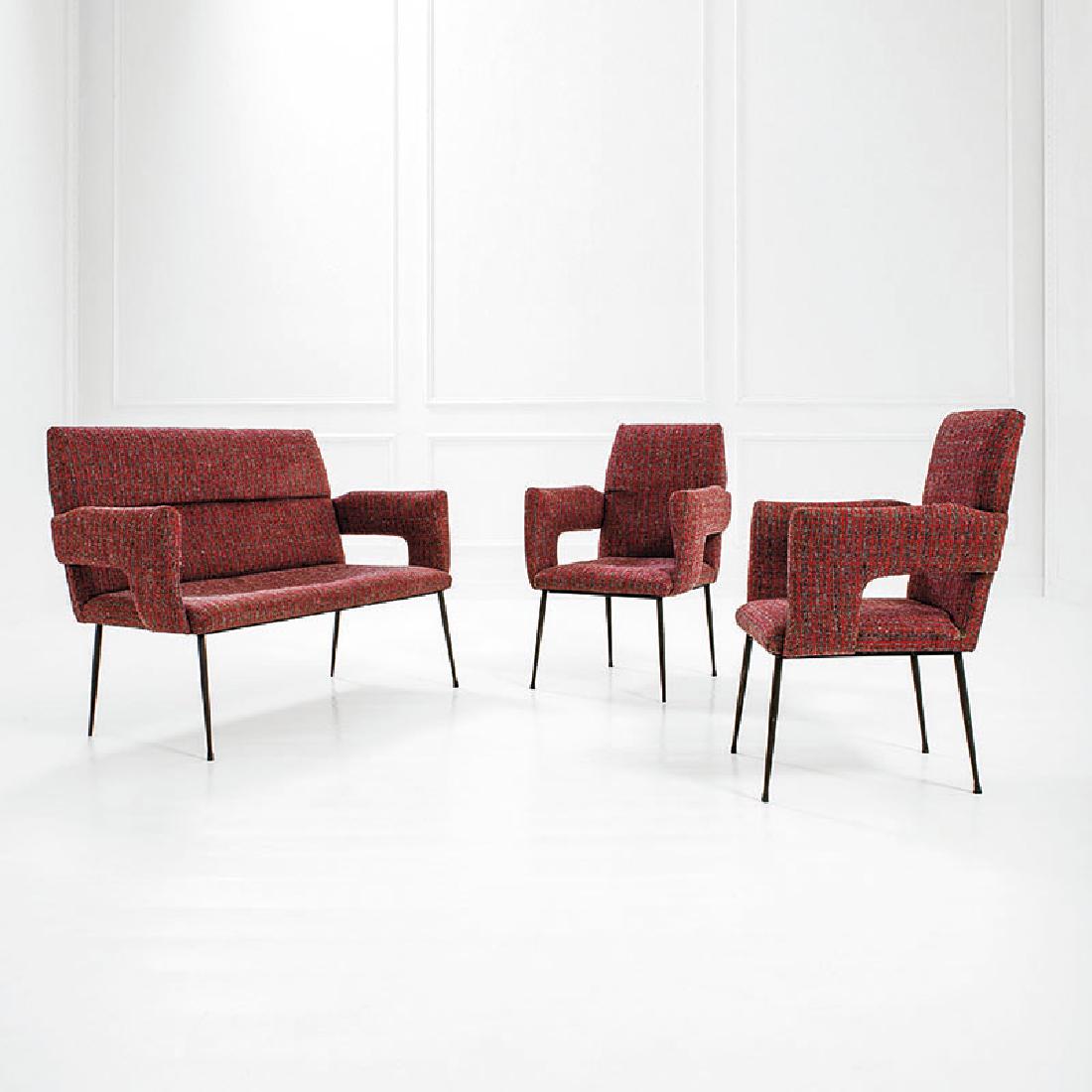 Divanetto e due poltrone anni '50 (1 of 2)