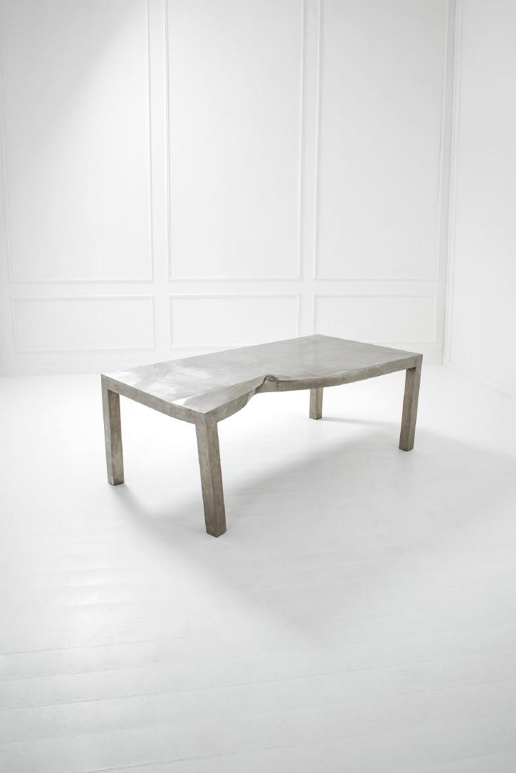 Gianni Osgnach: Tavolo alto Crash Acciaio inox. 2004 cm 81x200x100