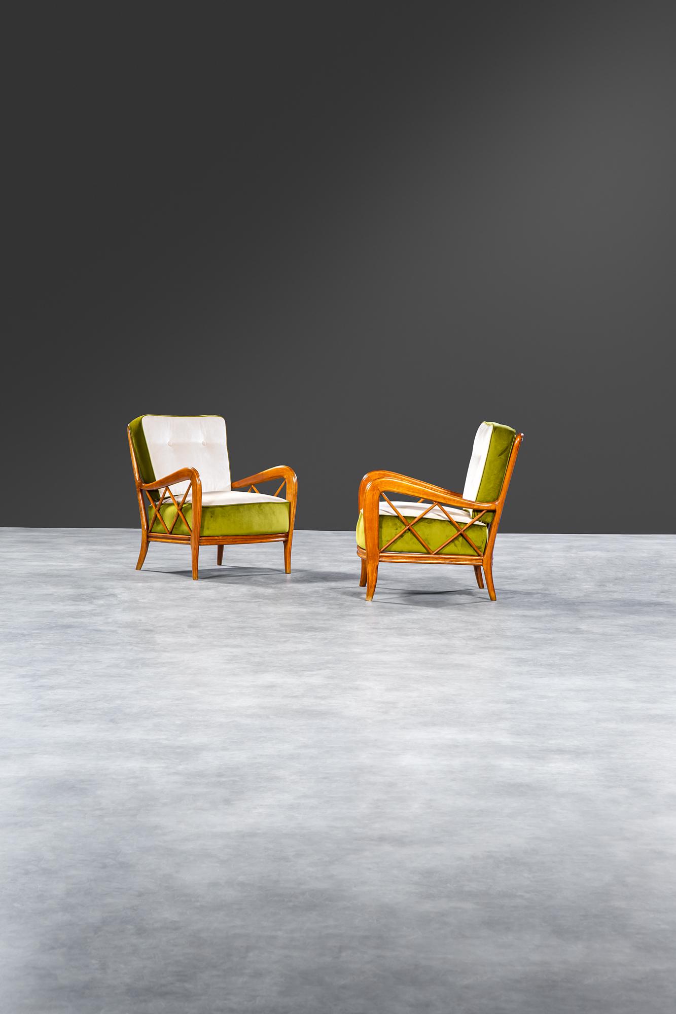 Paolo Buffa (nello stile), 1903-1970. Coppia di (1 of 2)