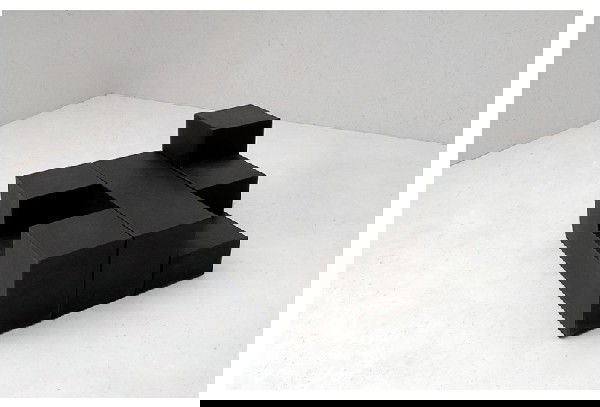 Mario Bellini: Gli scacchi occasional tables, set of three. polyurethane foam. Prod. B&B, 1970 ca. Manufacturer's mark B&B Italia cm 55x90x90