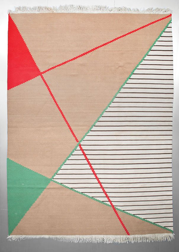 Antonin Kybal: Tappeto Lana tessuta a mano. Prod. atelier dell'artista, Praga, anni '50 cm 370x240 Literature: Antonin Kybal, Jan Spurny, Modern textile designer. Antonin Kybal, Artia, 1960.