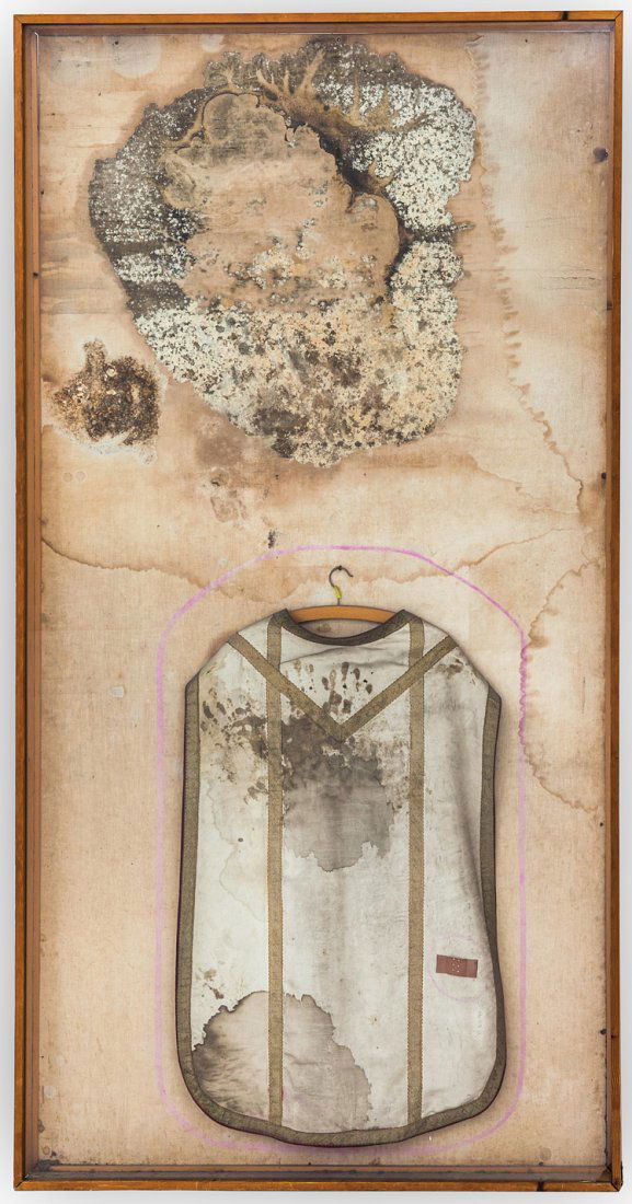 Hermann Nitsch: Senza titolo Tecnica mista Firmato e datato al retro: Hermann Nitsch 1972 cm 220x114x8