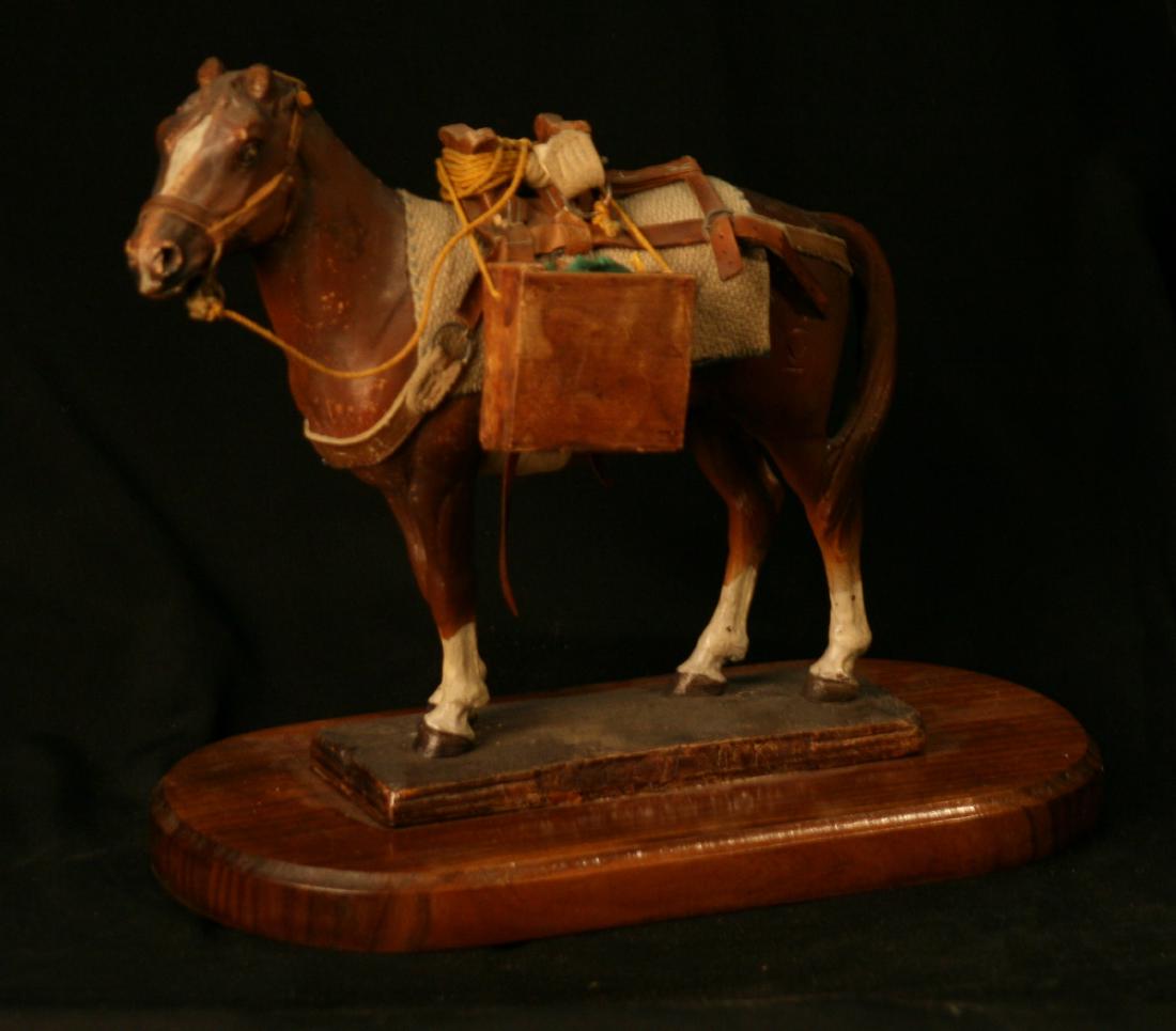 Joe W. Beck (1899-1970), Sculpture,: Mixed media and plaster, Mining pack horse, 12" x 6" x 11", signed in casting, -562025-