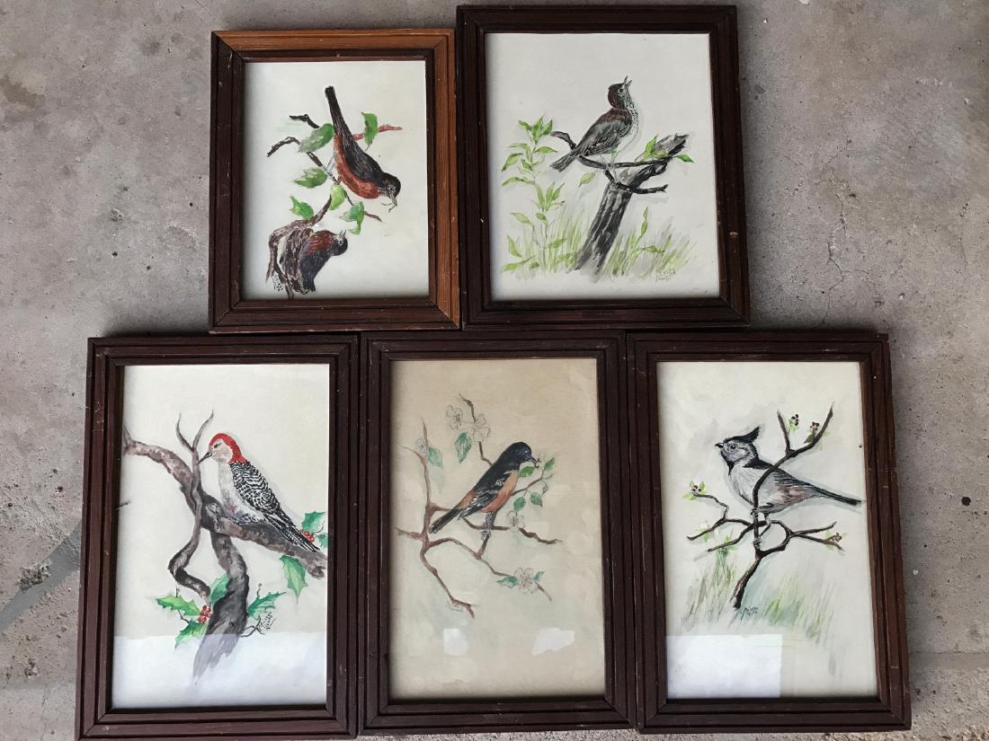 Set of Five Mildred Miller Original Watercolors, (1 of 6)