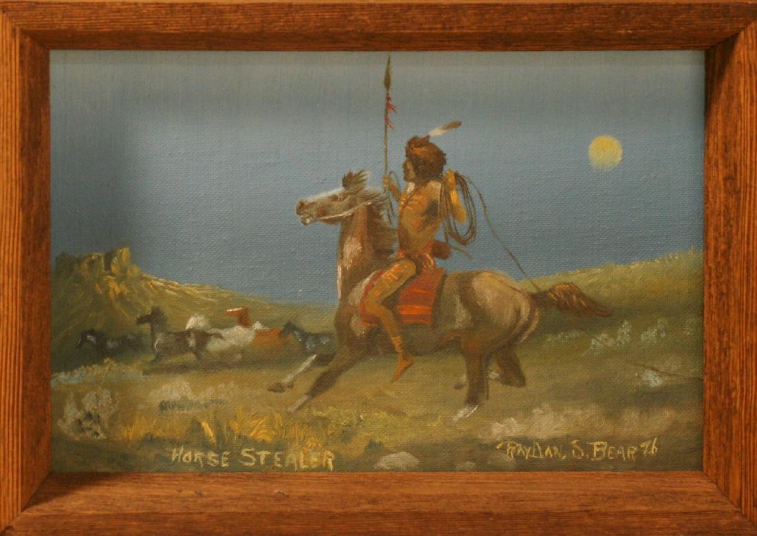 Ray Dan S. Bear, Oil on Board, (1 of 2)