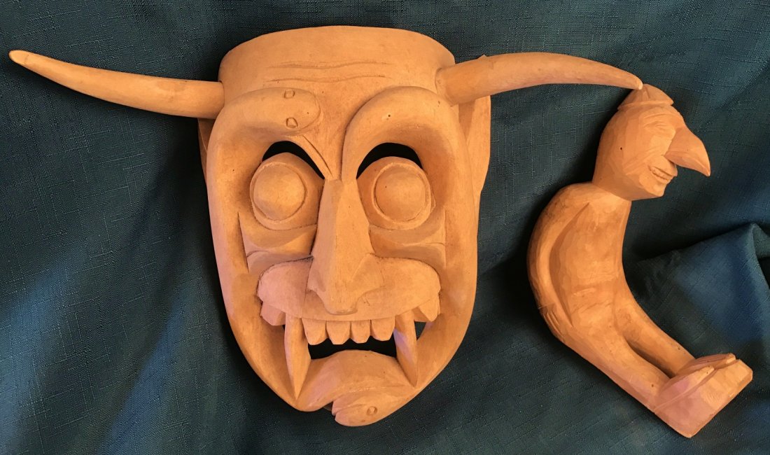 2 Wood Carvings, Mexican Folk Art, (1 of 2)