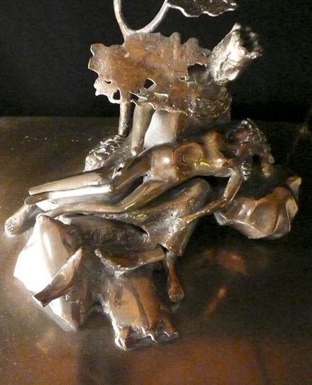 Edgar Britton, Bronze Sculpture: Edgar Britton (1901-1982) Bronze Sculpture "Solomon & the Shulamite" 23" tall x 13" depth x 16" wide