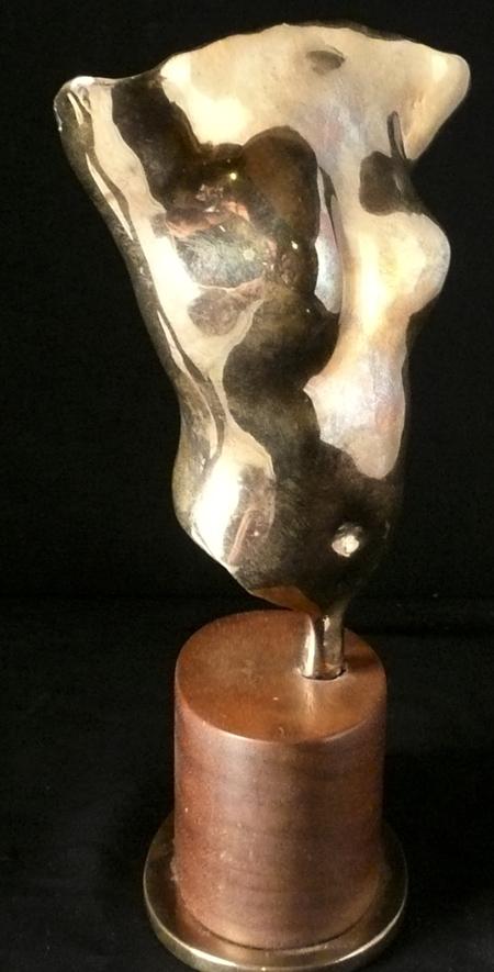 Edgar Britton, Bronze Sculpture: Edgar Britton (1901-1982) Bronze Sculpture "Torso Bust" 8" tall with base