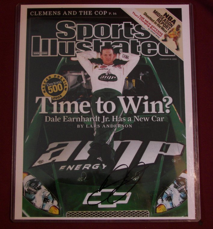 Dale Ernhardt Jr. Autographed 8x10,: (7842) Dale Ernhardt Jr. Autographed 8" X 10", Certified M O G,
