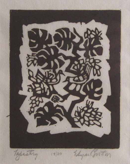 Edgar Britton (1901-1982), Limited edition print,: Edgar Britton (1901-1982), Limited edition print, (8020-B) Edgar Britton (1901-1982), Limited edition print, "Tapestry" , 6" x 5", Signed Lower Right, 18/20