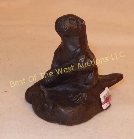 Tom Knapp (1925-), Bronze,: Beaver, 2" x 3" x 3," signature in casting, -562217-