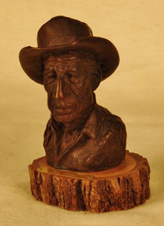 Gary Schildt (1938-), Bronze,: "ACE," Bust of Ace Powell, 5" x 4" x 8," Signature in casting, 25/30, '65, -562224-