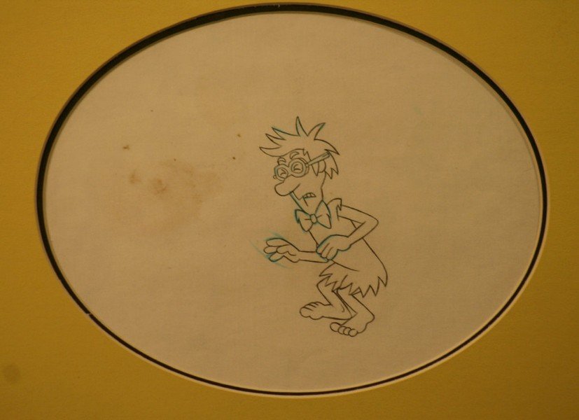 Original Cartoon Drawing, Possibly Flintstones, (1 of 1)