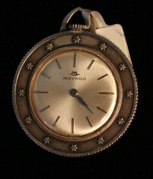 Movado Pendant Watch,: Movado Pendant Watch, With Saint Christopher on one side, Total weight 20 grams, Model # 22508, Serial # 561, -222208- s