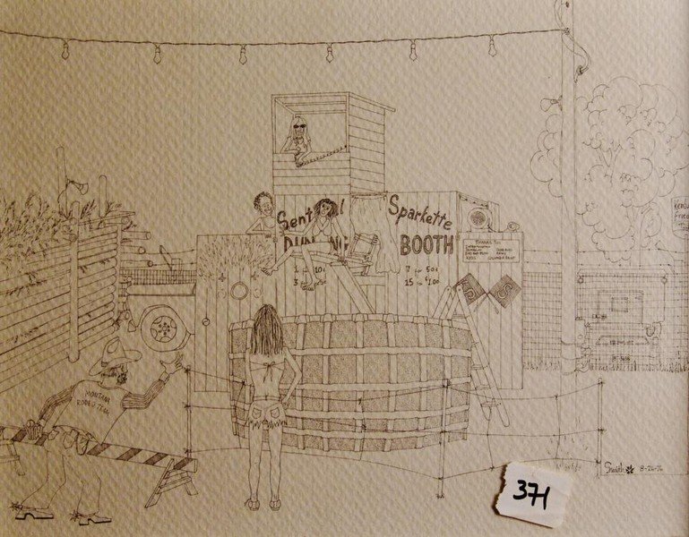 Smith, Pair Of Vintage 1970's Prints,: "Sparkette Booth" and "Whats a Crusto" , each measures 8" x 10", printed on textured cardstock, very nice 70's era subjects, -573099-sml