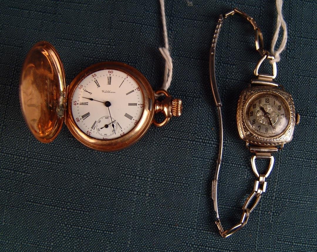 Set of 2 Gold Ladies Watches, (1 of 3)