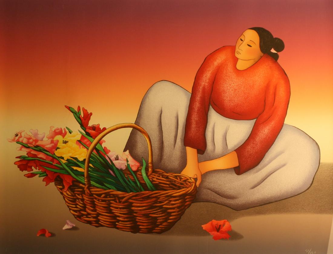 R. C. Gorman, Hand Printed Lithograph, (1 of 4)