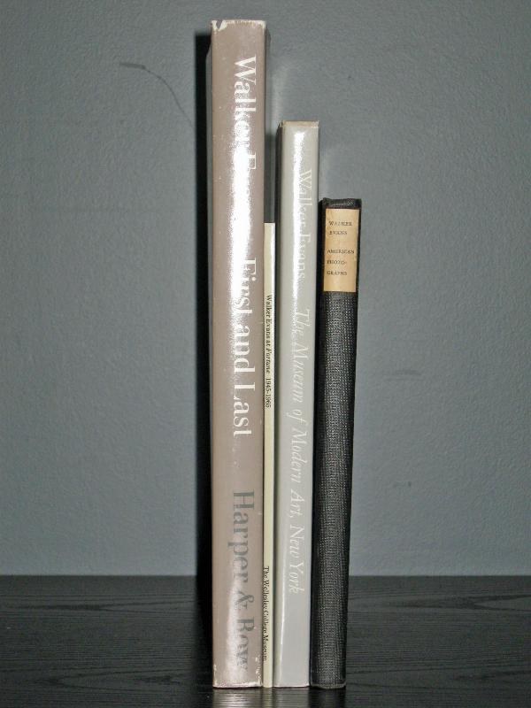 EVANS, Walker.: Lot of 4 volumes: EVANS. Walker Evans: American Photographs. 1938. First Edition; EVANS. First and Last. 1978. First Edition; SZARKOWSKI. Walker Evans. 1974. Second Printing; BAIER. Walker Evans at Fo