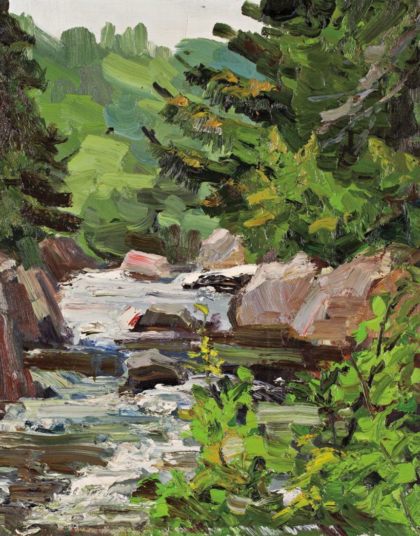 ARMAND TATOSSIAN: CANADIAN, 1951-2012, Laurentian Stream, Oil on canvas, signed, 20 x 16 in, 51 x 40.5 cm.
