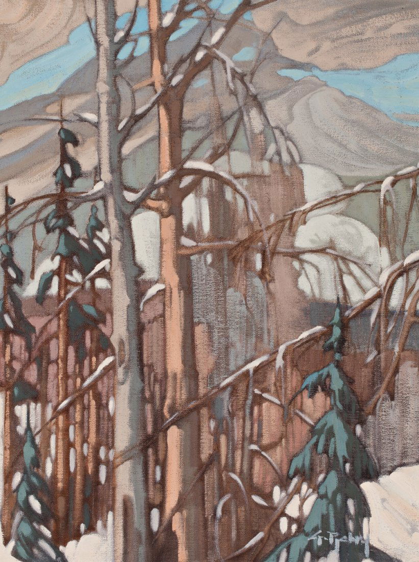 GASTON REBRY: CANADIAN, born 1933, Au Bord de la Falaise, Oil on canvas, signed; titled & dated 1992 on reverse, 18 x 14 in, 45.5 x 35.5 cm.