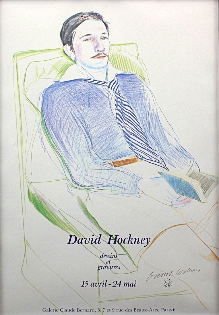 DAVID HOCKNEY: British, born 1937, Galerie Claude Bernard, Dessins et Gravures Offset lithograph, signed & ed. 270/450 24.75 x 17.25 in, 63 x 44 cm.