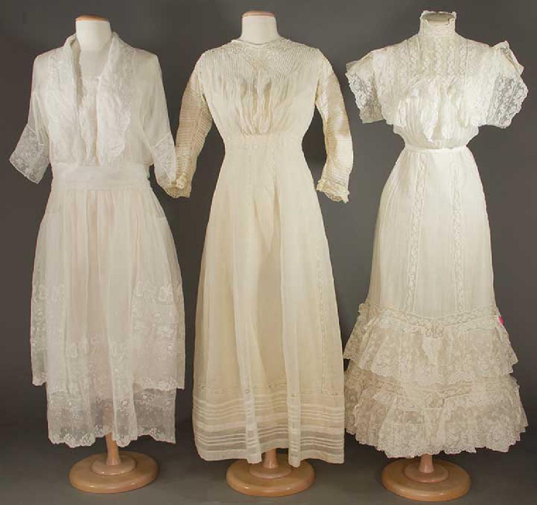 THREE BATISTE & LACE TEA GOWNS, 1905-1915 (1 of 7)