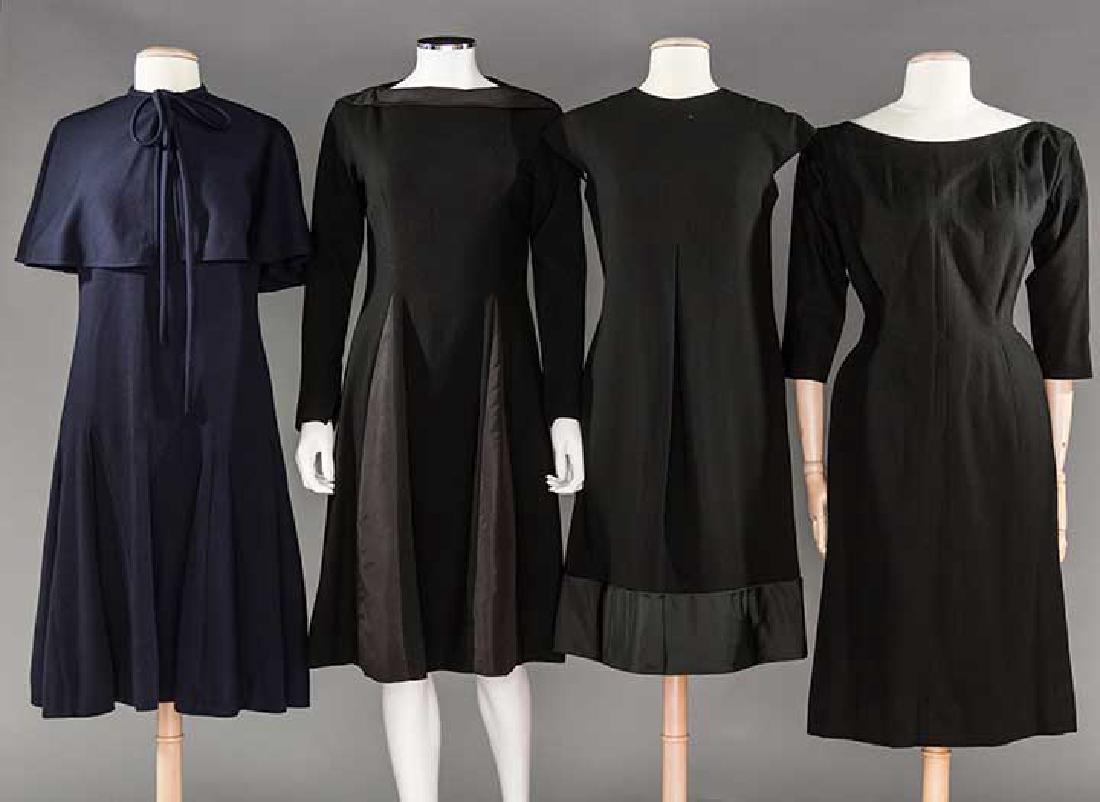 FOUR TRIGERE WOOL DINNER DRESSES, 1958-1960s (1 of 6)