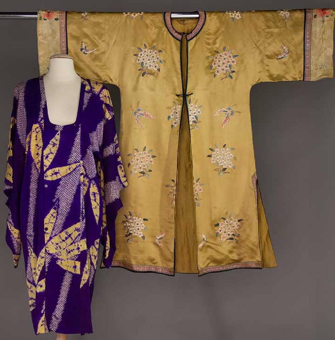 1 EMBROIDERED ROBE, CHINA & 1 SHIBORI KIMONO, JAPAN (1 of 7)