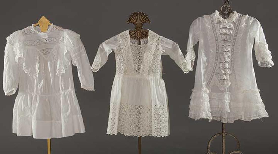 THREE TODDLERS' WHITE DRESSES, 1860-1890s (1 of 5)
