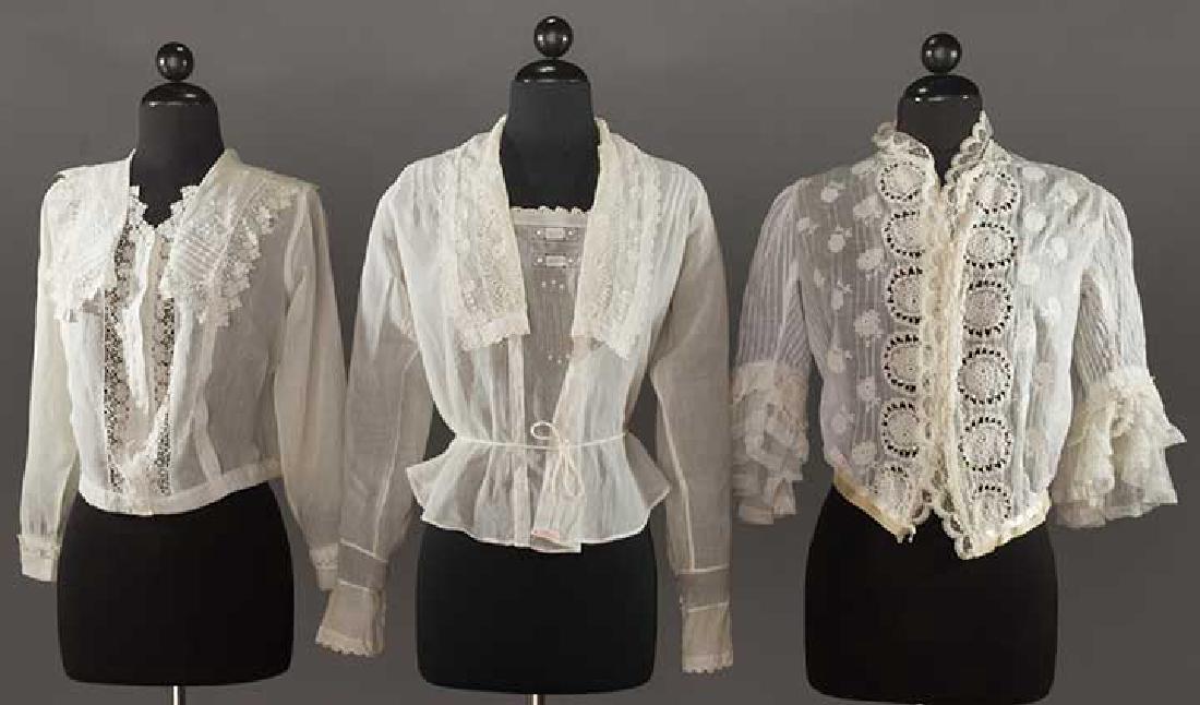 THREE WHITE COTTON BLOUSES, 1910-1918 (1 of 8)