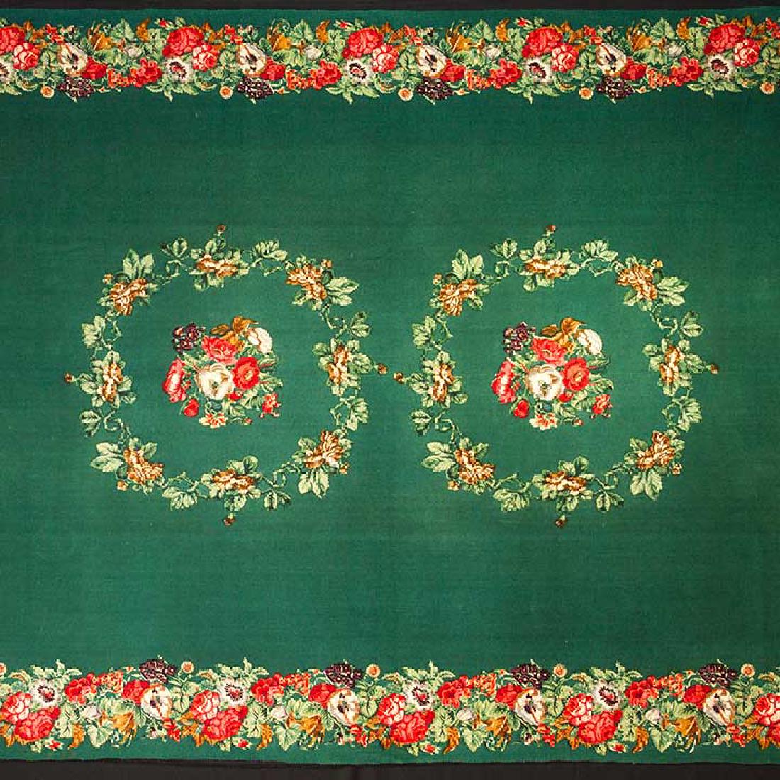 VICTORIAN PRINTED WOOL TABLECLOTH (1 of 6)