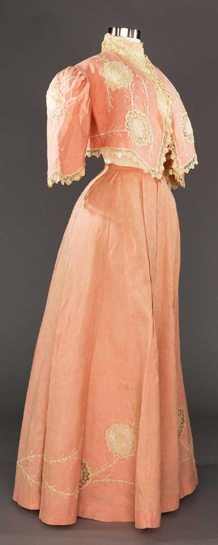 PINK LINEN SKIRT & BOLERO ENSEMBLE, c. 1905 (1 of 9)