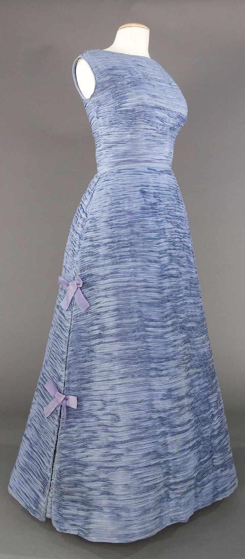 BLUE SYBIL CONOLLY EVENING GOWN, 1950s (1 of 7)