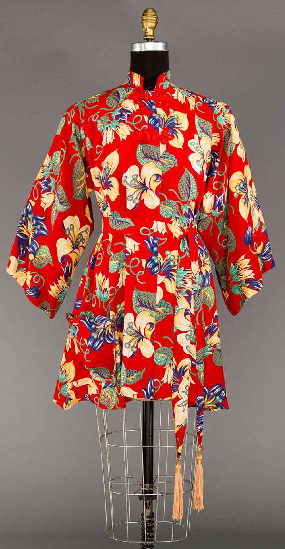 HAWAIIAN PRINT KIMONO JACKET, 1940s (1 of 6)