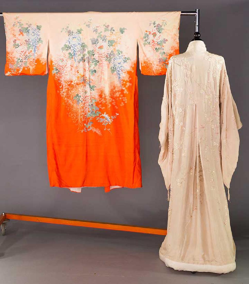 TWO SILK EXPORT KIMONO, JAPAN, 1890 & 1970s (1 of 10)