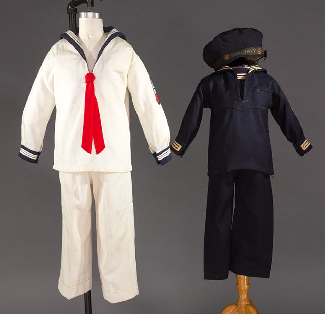 TWO LITTLE BOYS' SAILOR SUITS, 1930-1950s (1 of 9)