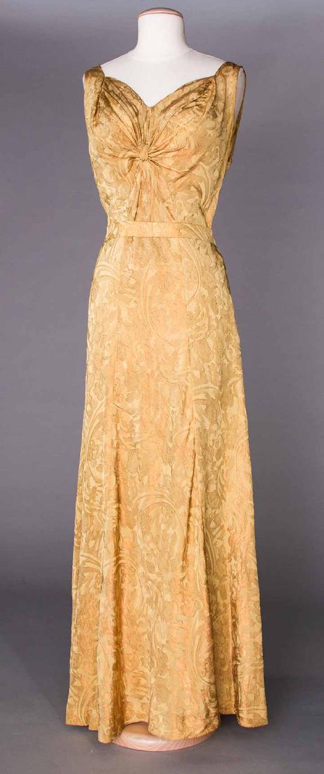 GOLD LAME EVENING GOWN, 1940s (1 of 9)