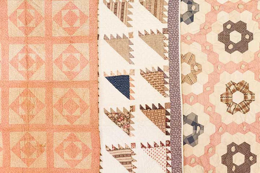 THREE PIECED QUILTS, 19TH-EARLY 20TH C (1 of 10)