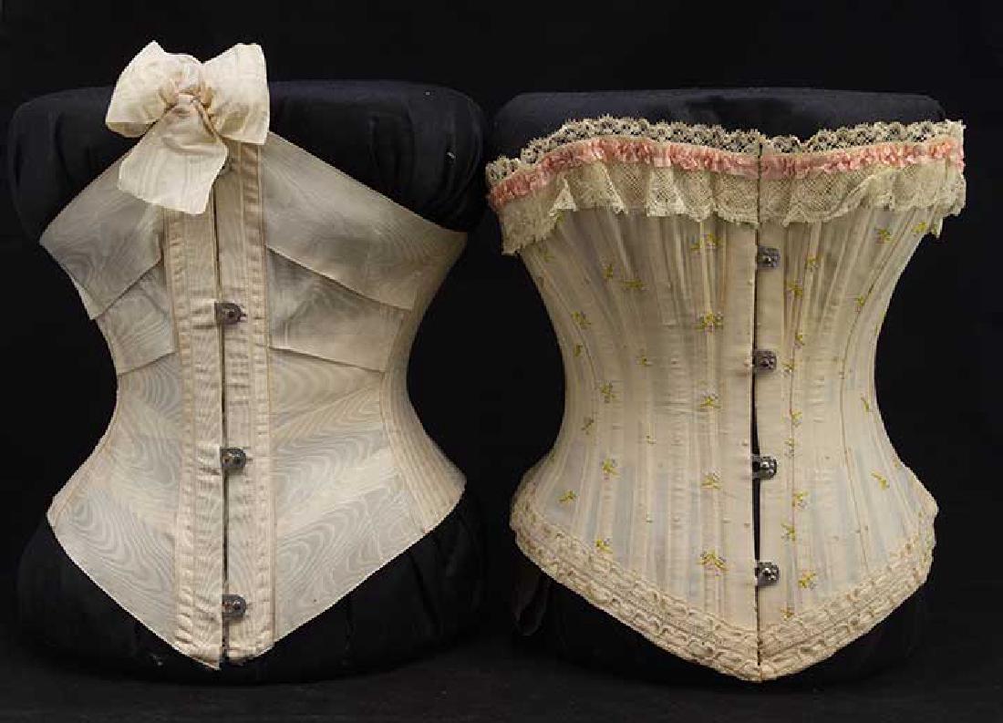 1 RIBBON & 1 EMBROIDERED CORSET, 1890-1900 (1 of 7)