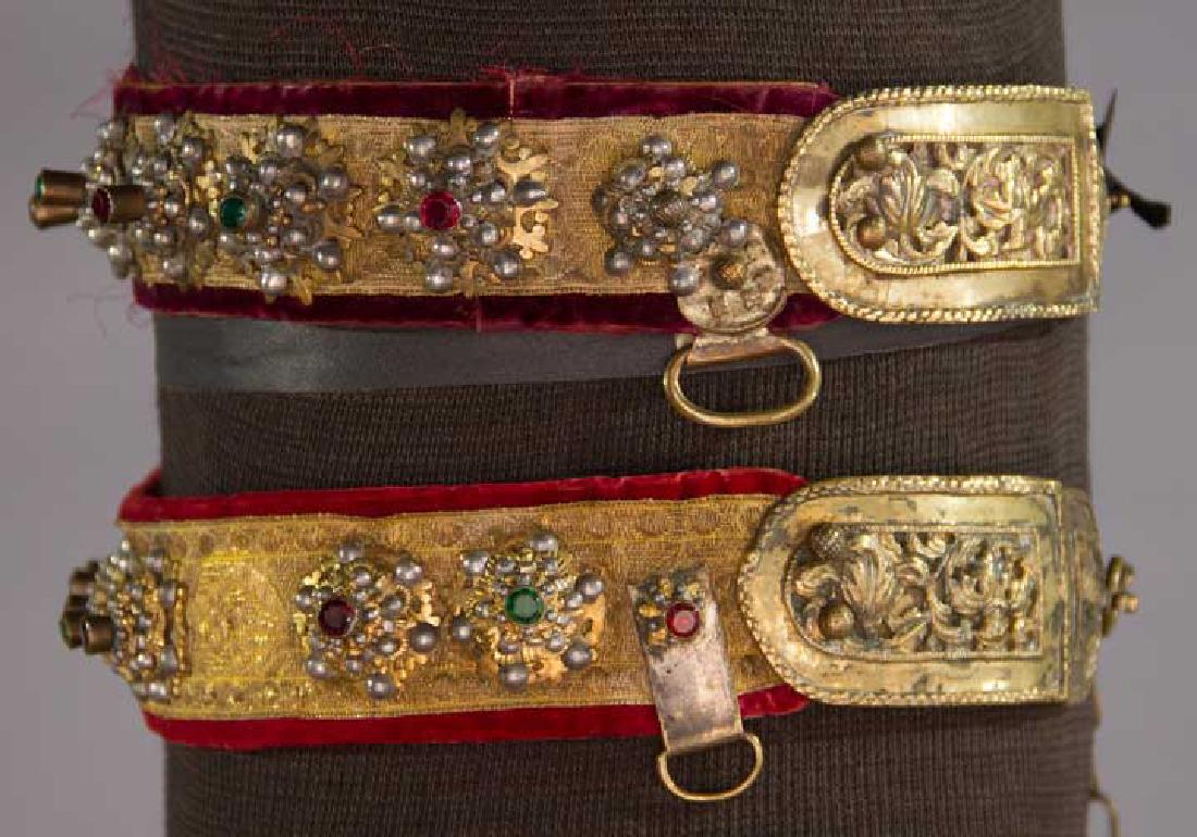 TWO JEWELED BELTS, ROMANIA, 19TH C (1 of 10)