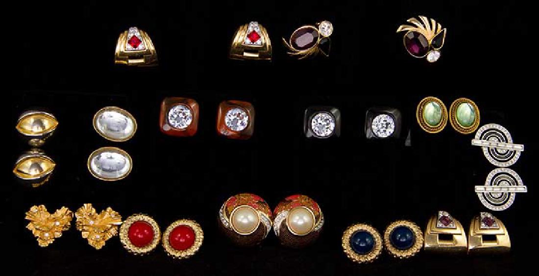 TWELVE PAIR DESIGNER EARRINGS, PARIS, 1980s (1 of 7)